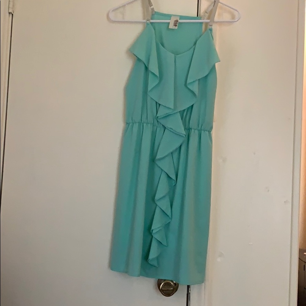 Ruffle Dress ~ Small Mint Green